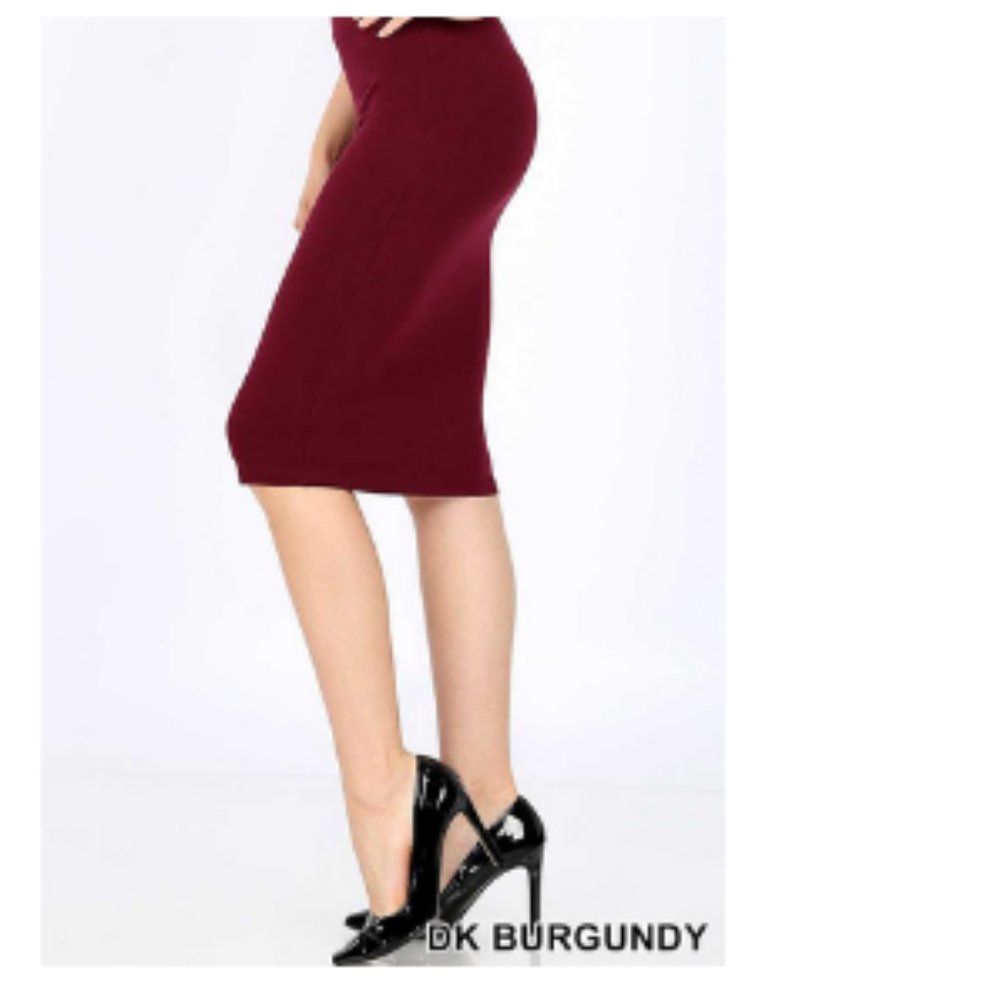 Basic Cotton Pencil Skirt